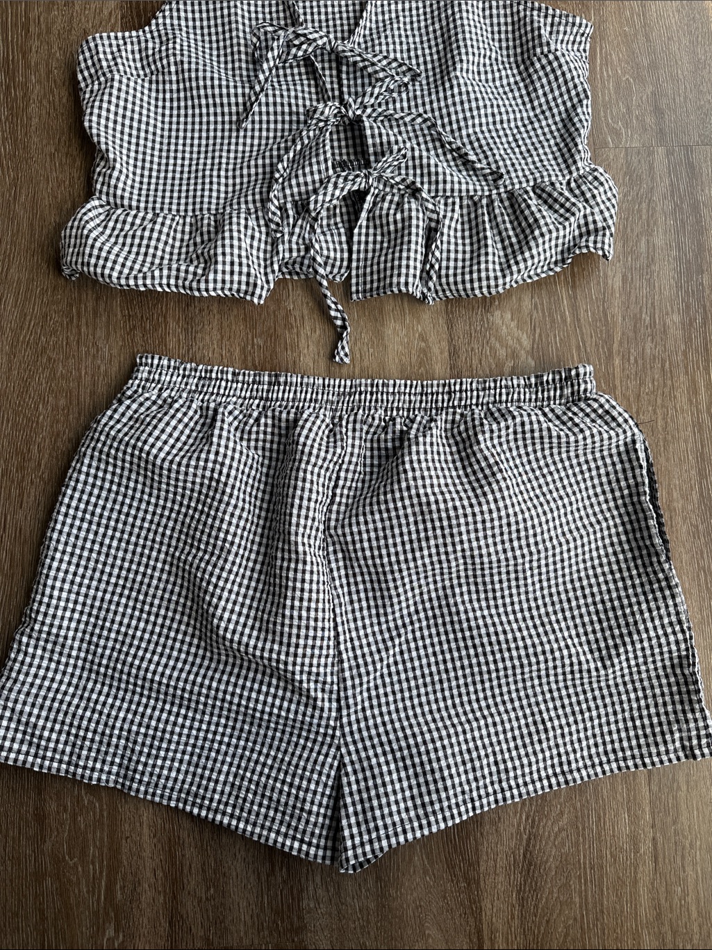 New Look Gingham Two Piece Shorts & Tank Set — image 5 of 8